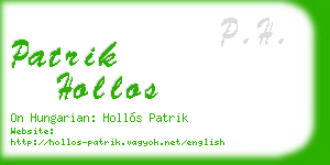 patrik hollos business card